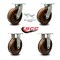 Service Caster 10'' Heavy Duty High Temp Phenolic Swivel Caster Set 2 Swivel Locks 2 Rigid, 4PK CRAN-SCC-KP92S1030-PHRHT-BSL-2-R-2 - alternate 5